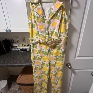 Show Me Your MuMu Floral Jumpsuit - Yellow and Pink